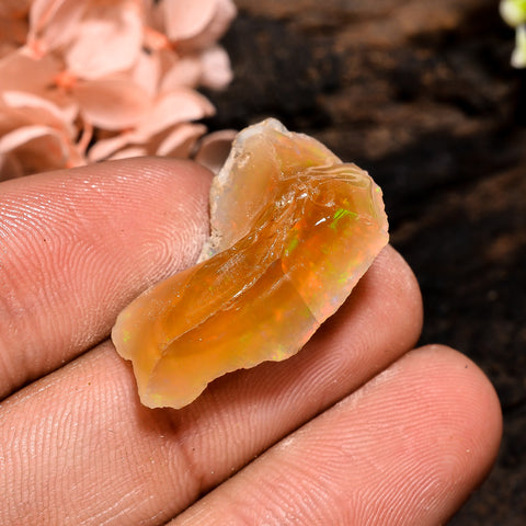 Dazzling Top Grade Quality 100% Natural Welo Fire Ethiopian Opal Fancy Rough Loose Gemstone For Making Jewelry 27X16X9 MM 16.5 Cts. KR13-6 Sunkarton