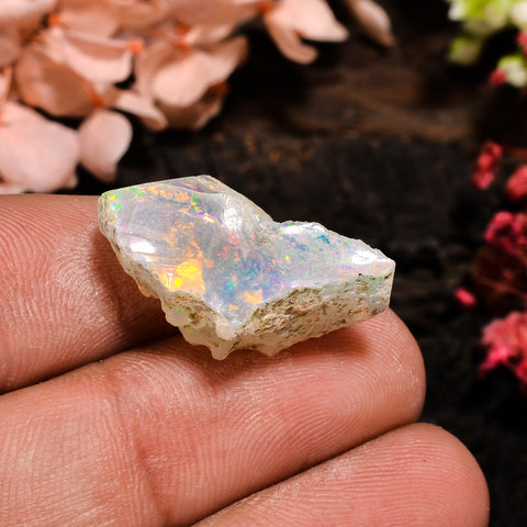 Stunning Top Grade Quality 100% Natural Welo Fire Ethiopian Opal Fancy Rough Loose Gemstone For Making Jewelry 22X11X10 MM 12 Cts. KR13-70 Sunkarton