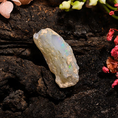 Supreme Top Grade Quality 100% Natural Welo Fire Ethiopian Opal Fancy Rough Loose Gemstone For Making Jewelry 26X15X10 MM 18 Cts. KR13-71 Sunkarton