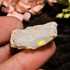 Supreme Top Grade Quality 100% Natural Welo Fire Ethiopian Opal Fancy Rough Loose Gemstone For Making Jewelry 26X15X10 MM 18 Cts. KR13-71 Sunkarton