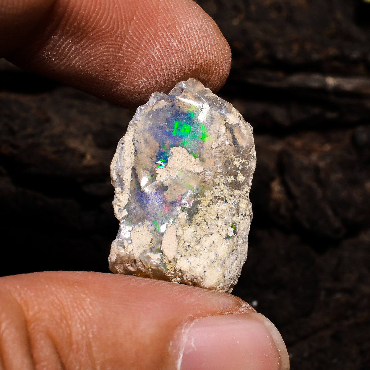 Unique Top Grade Quality 100% Natural Welo Fire Ethiopian Opal Fancy Rough Loose Gemstone For Making Jewelry 22X15X6 MM 10.5 Cts. KR13-74 Sunkarton