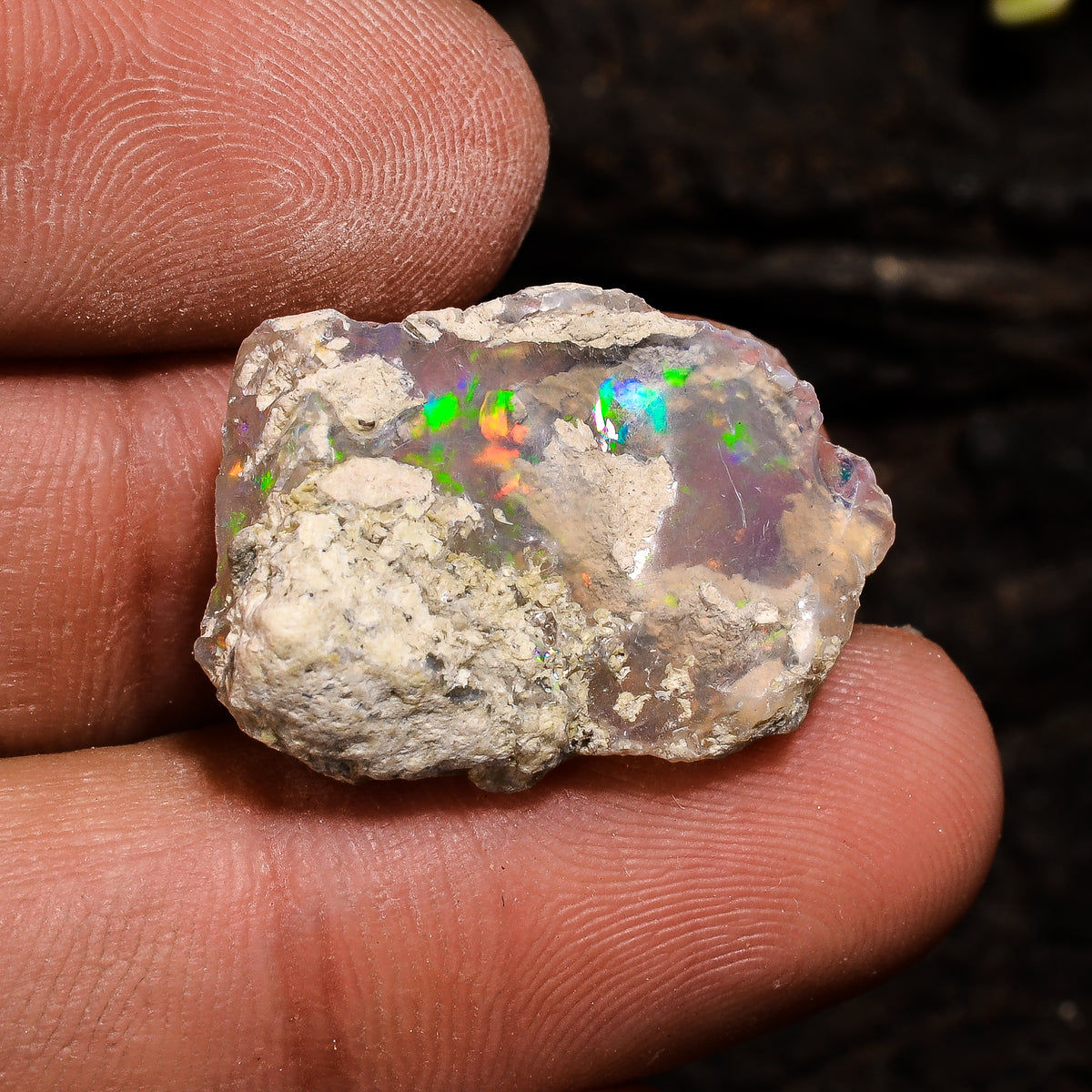 Unique Top Grade Quality 100% Natural Welo Fire Ethiopian Opal Fancy Rough Loose Gemstone For Making Jewelry 22X15X6 MM 10.5 Cts. KR13-74 Sunkarton