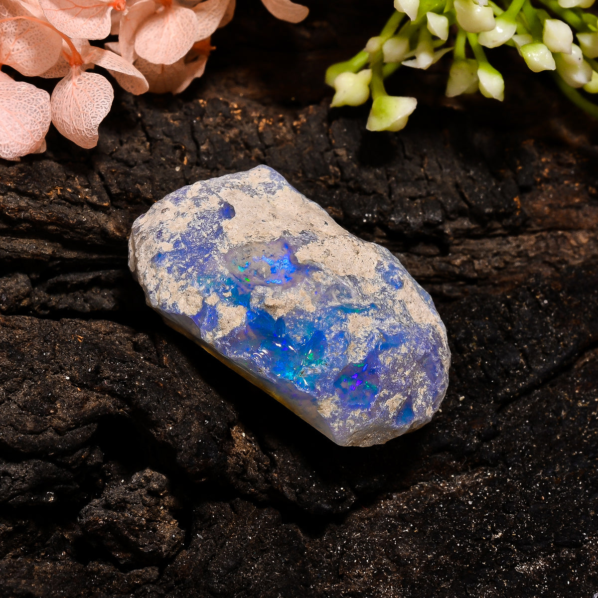 Beautiful Top Grade Quality 100% Natural Welo Fire Ethiopian Opal Rough Loose Gemstone For Making Jewelry 31X20X13 MM 40.5 Cts. KR13-79 Sunkarton