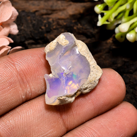 Excellent Top Grade Quality 100% Natural Welo Fire Ethiopian Opal Fancy Rough Loose Gemstone For Making Jewelry 22X19X9 MM 14.5 Cts. KR13-7 Sunkarton