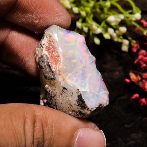 Dazzling Top Grade Quality 100% Natural Welo Fire Ethiopian Opal Fancy Rough Loose Gemstone For Making Jewelry 34X24X14 MM 67 Cts. KR13-81 Sunkarton