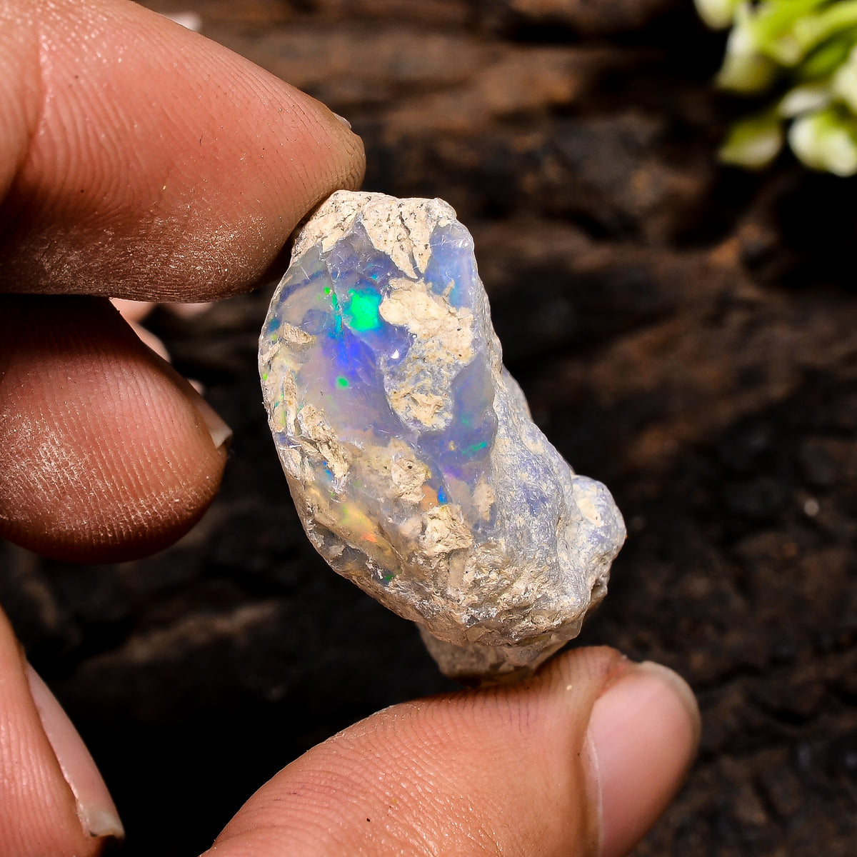 Exclusive Top Grade Quality 100% Natural Welo Fire Ethiopian Opal Fancy Rough Loose Gemstone For Making Jewelry 29X22X12 MM 29.5 Cts. KR13-8 Sunkarton