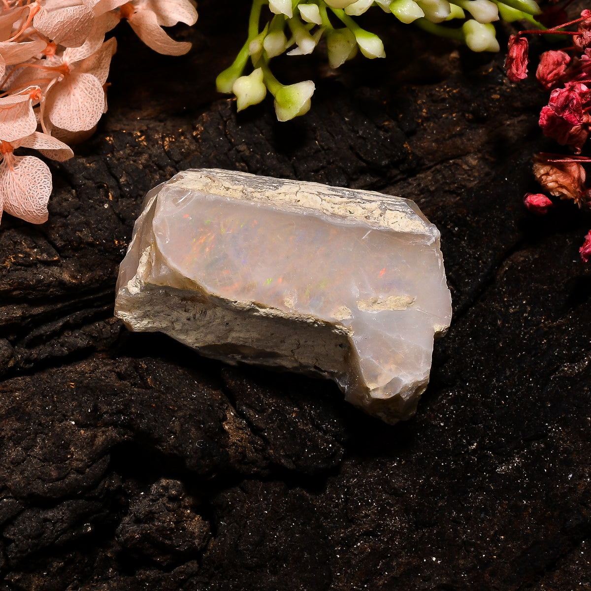 Mind Blowing Top Grade Quality 100% Natural Welo Fire Ethiopian Opal Rough Loose Gemstone For Making Jewelry 31X21X18 MM 52.5 Cts. KR13-91 Sunkarton