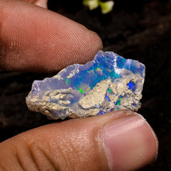 Superb Top Grade Quality 100% Natural Welo Fire Ethiopian Opal Fancy Rough Loose Gemstone For Making Jewelry 27X15X9 MM 12.5 Cts. KR13-94 Sunkarton