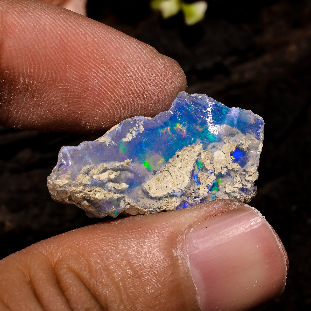 Superb Top Grade Quality 100% Natural Welo Fire Ethiopian Opal Fancy Rough Loose Gemstone For Making Jewelry 27X15X9 MM 12.5 Cts. KR13-94 Sunkarton