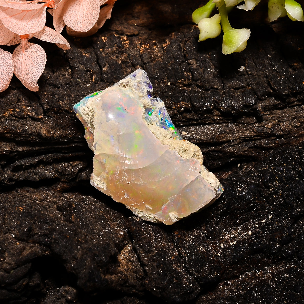 Tempting Top Grade Quality 100% Natural Welo Fire Ethiopian Opal Fancy Rough Loose Gemstone For Making Jewelry 23X15X9 MM 12 Cts. KR13-97 Sunkarton
