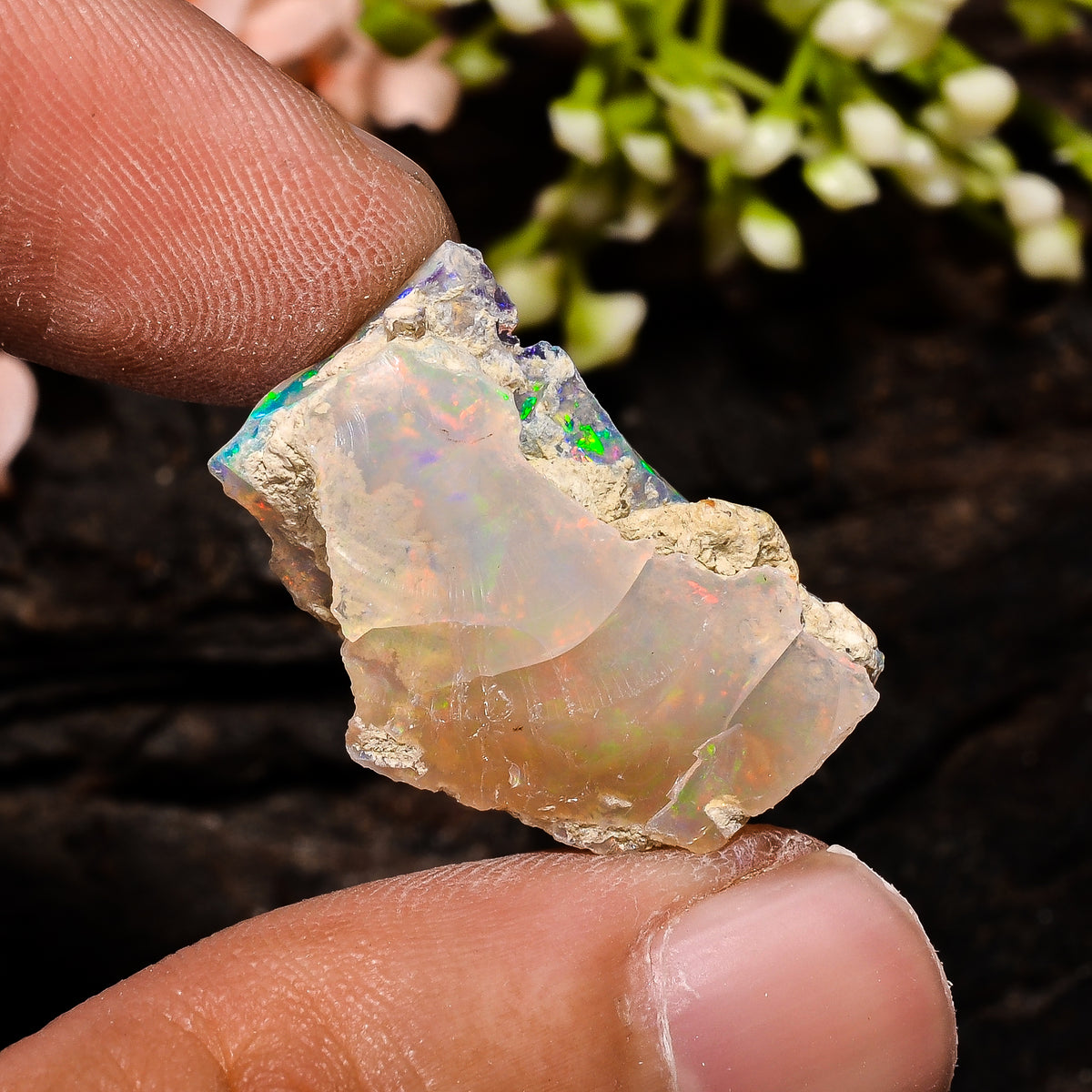 Tempting Top Grade Quality 100% Natural Welo Fire Ethiopian Opal Fancy Rough Loose Gemstone For Making Jewelry 23X15X9 MM 12 Cts. KR13-97 Sunkarton