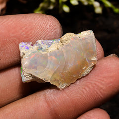 Tempting Top Grade Quality 100% Natural Welo Fire Ethiopian Opal Fancy Rough Loose Gemstone For Making Jewelry 23X15X9 MM 12 Cts. KR13-97 Sunkarton
