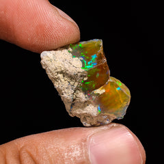 Gorgeous Top Grade Quality 100% Natural Welo Fire Ethiopian Opal Fancy Rough Loose Gemstone For Making Jewelry 23X14X10 MM 12.1 Cts. KR14-12 Sunkarton