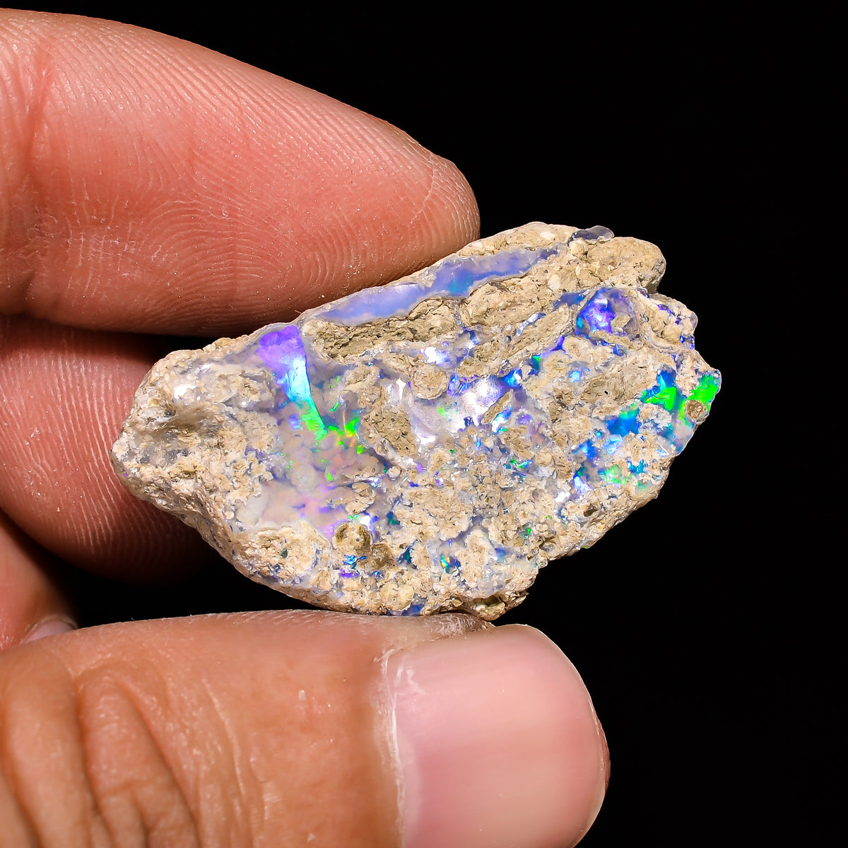 Immaculate Top Grade Quality 100% Natural Welo Fire Ethiopian Opal Fancy Rough Loose Gemstone For Making Jewelry 32X19X8 MM 17.6 Cts KR14-13 Sunkarton