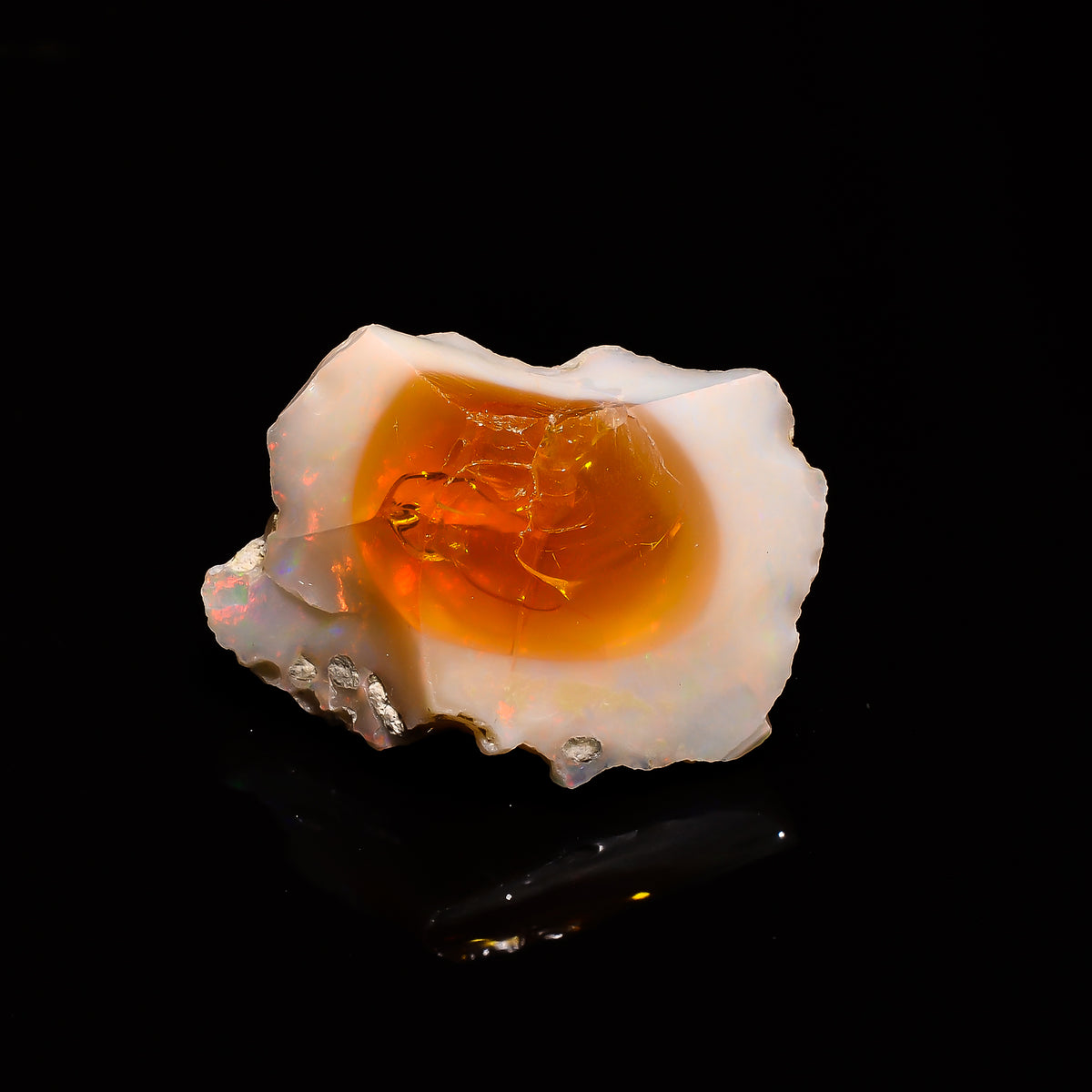 Incredible Top Grade Quality 100% Natural Welo Fire Ethiopian Opal Fancy Rough Loose Gemstone For Making Jewelry 33X22X17MM 47.4 Cts KR14-14 Sunkarton