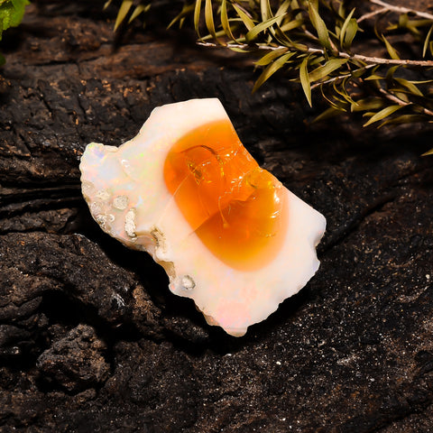 Incredible Top Grade Quality 100% Natural Welo Fire Ethiopian Opal Fancy Rough Loose Gemstone For Making Jewelry 33X22X17MM 47.4 Cts KR14-14 Sunkarton