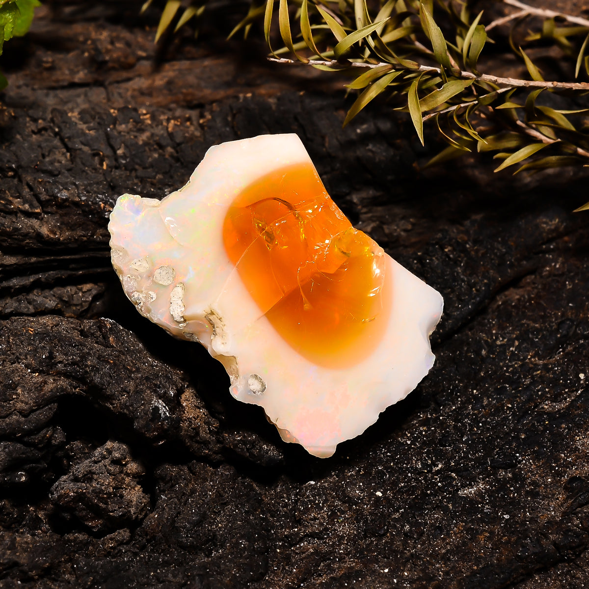 Incredible Top Grade Quality 100% Natural Welo Fire Ethiopian Opal Fancy Rough Loose Gemstone For Making Jewelry 33X22X17MM 47.4 Cts KR14-14 Sunkarton