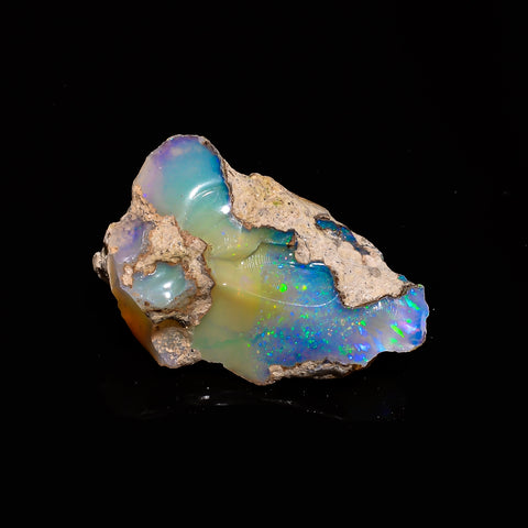 Marvellous Top Grade Quality 100% Natural Welo Fire Ethiopian Opal Fancy Rough Loose Gemstone For Making Jewelry 31X20X12 MM 24 Cts. KR14-15 Sunkarton