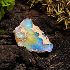 Marvellous Top Grade Quality 100% Natural Welo Fire Ethiopian Opal Fancy Rough Loose Gemstone For Making Jewelry 31X20X12 MM 24 Cts. KR14-15 Sunkarton