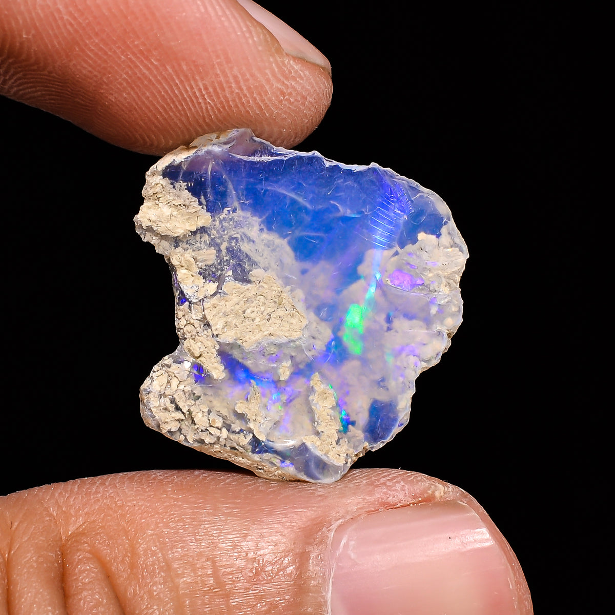 Superb Top Grade Quality 100% Natural Welo Fire Ethiopian Opal Fancy Shape Rough Loose Gemstone For Making Jewelry 20X20X7MM 8.2 Cts KR14-19 Sunkarton