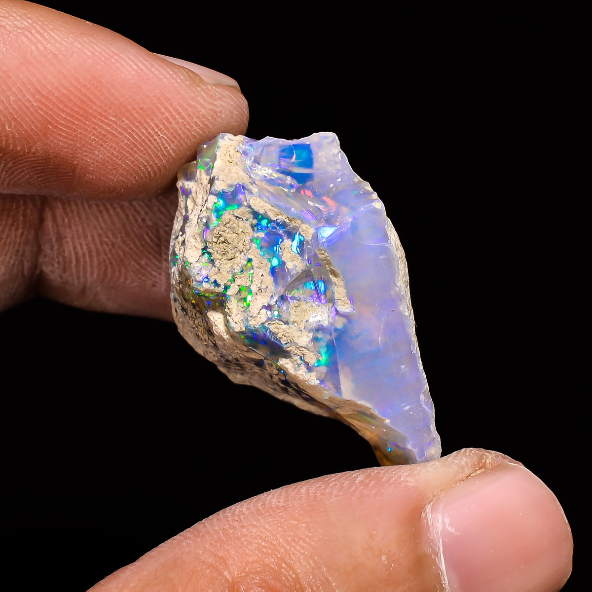 Supreme Top Grade Quality 100% Natural Welo Fire Ethiopian Opal Fancy Rough Loose Gemstone For Making Jewelry 29X20X14 MM 29.7 Cts. KR14-21 Sunkarton