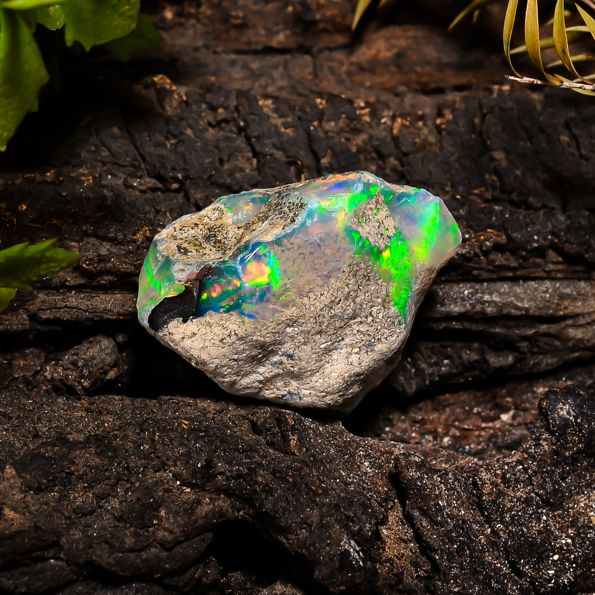 Unique Top Grade Quality 100% Natural Welo Fire Ethiopian Opal Fancy Rough Loose Gemstone For Making Jewelry 24X20X11 MM 16.55 Cts. KR14-24 Sunkarton