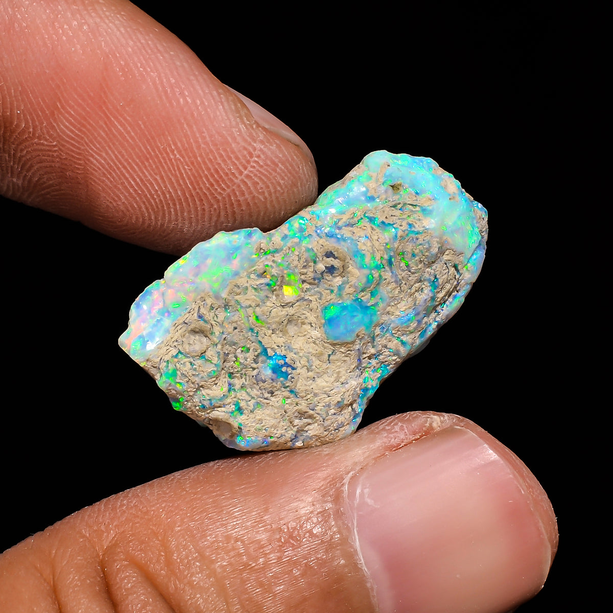 Wonderful Top Grade Quality 100% Natural Welo Fire Ethiopian Opal Fancy Rough Loose Gemstone For Making Jewelry 23X16X10 MM 9.15 Cts KR14-25 Sunkarton