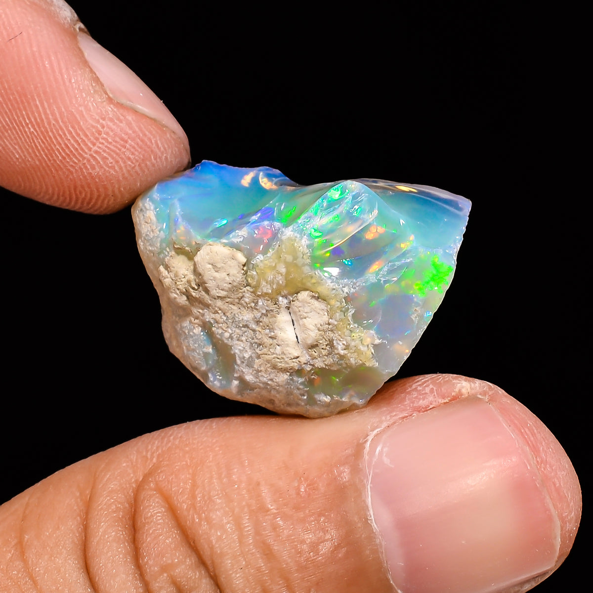 Amazing Top Grade Quality 100% Natural Welo Fire Ethiopian Opal Fancy Rough Loose Gemstone For Making Jewelry 22X17X13 MM 19.25 Cts. KR14-26 Sunkarton