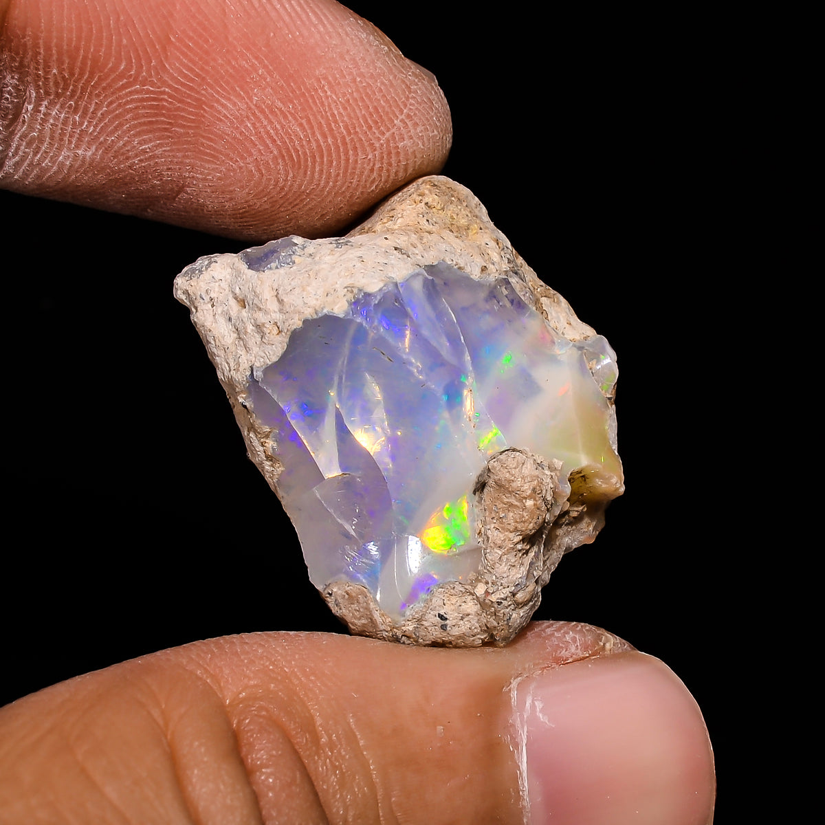 Attractive Top Grade Quality 100% Natural Welo Fire Ethiopian Opal Fancy Rough Loose Gemstone For Making Jewelry 24X19X13 MM 20 Cts. KR14-27 Sunkarton