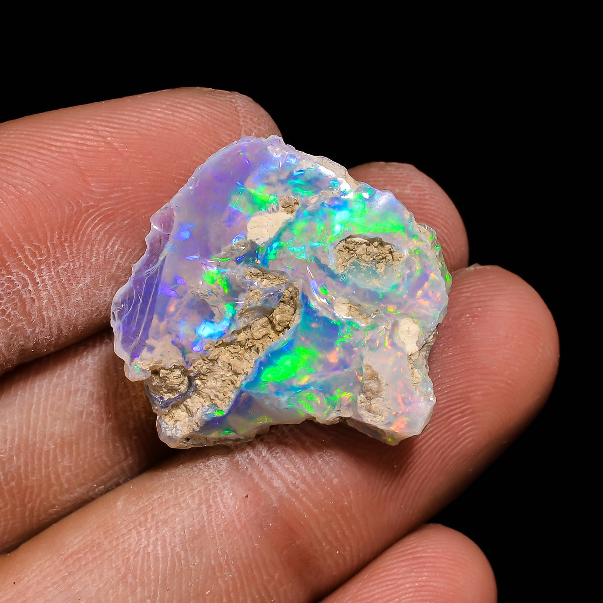 Classic Top Grade Quality 100% Natural Welo Fire Ethiopian Opal Fancy Rough Loose Gemstone For Making Jewelry 23X22X10 MM 16.4 Cts. KR14-30 Sunkarton