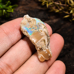 Excellent Top Grade Quality 100% Natural Welo Fire Ethiopian Opal Fancy Rough Loose Gemstone For Making Jewelry 37X16X15MM 26.75 Cts KR14-32 Sunkarton