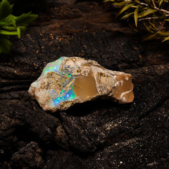 Excellent Top Grade Quality 100% Natural Welo Fire Ethiopian Opal Fancy Rough Loose Gemstone For Making Jewelry 37X16X15MM 26.75 Cts KR14-32 Sunkarton