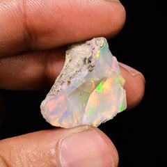 Fabulous Top Grade Quality 100% Natural Welo Fire Ethiopian Opal Fancy Rough Loose Gemstone For Making Jewelry 22X21X11 MM 18.45 Cts KR14-35 Sunkarton