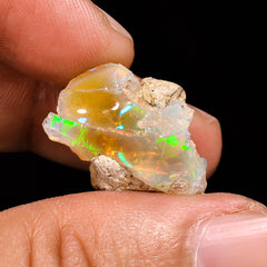 Fantastic Top Grade Quality 100% Natural Welo Fire Ethiopian Opal Fancy Rough Loose Gemstone For Making Jewelry 21X19X13MM 17.45 Cts KR14-36 Sunkarton
