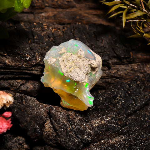 Fantastic Top Grade Quality 100% Natural Welo Fire Ethiopian Opal Fancy Rough Loose Gemstone For Making Jewelry 21X19X13MM 17.45 Cts KR14-36 Sunkarton