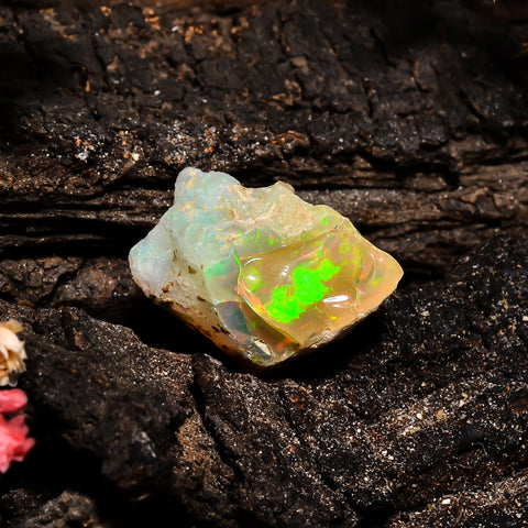 Immaculate Top Grade Quality 100% Natural Welo Fire Ethiopian Opal Fancy Rough Loose Gemstone For Making Jewelry 18X13X12 MM 9.6 Cts KR14-38 Sunkarton