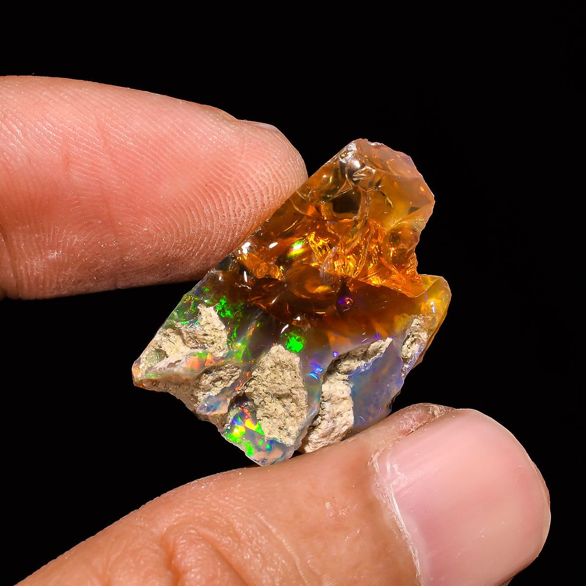 Marvellous Top Grade Quality 100% Natural Welo Fire Ethiopian Opal Fancy Rough Loose Gemstone For Making Jewelry 25X16X15 MM 15 Cts. KR14-40 Sunkarton