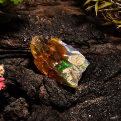 Marvellous Top Grade Quality 100% Natural Welo Fire Ethiopian Opal Fancy Rough Loose Gemstone For Making Jewelry 25X16X15 MM 15 Cts. KR14-40 Sunkarton