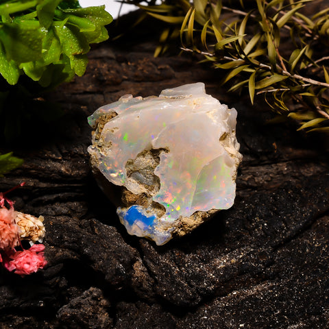 Mind Blowing Top Grade Quality 100% Natural Welo Fire Ethiopian Opal Rough Loose Gemstone For Making Jewelry 27X26X15 MM 44.4 Cts. KR14-41 Sunkarton