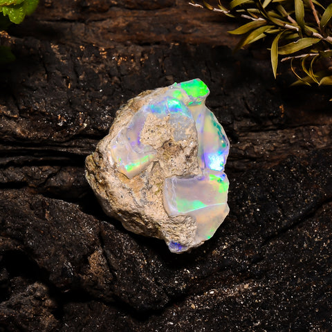 Superb Top Grade Quality 100% Natural Welo Fire Ethiopian Opal Fancy Rough Loose Gemstone For Making Jewelry 27X21X15 MM 26.4 Cts. KR14-44 Sunkarton