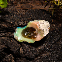 Tempting Top Grade Quality 100% Natural Welo Fire Ethiopian Opal Fancy Rough Loose Gemstone For Making Jewelry 28X17X15 MM 26.8 Cts. KR14-47 Sunkarton