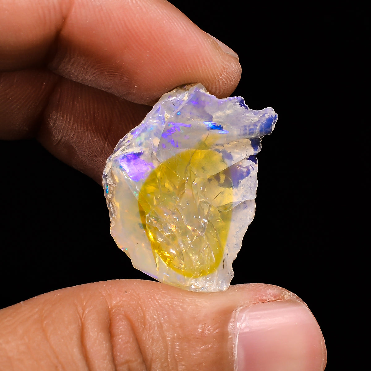 Terrific Top Grade Quality 100% Natural Welo Fire Ethiopian Opal Fancy Rough Loose Gemstone For Making Jewelry 25X20X15 MM 24 Cts. KR14-48 Sunkarton