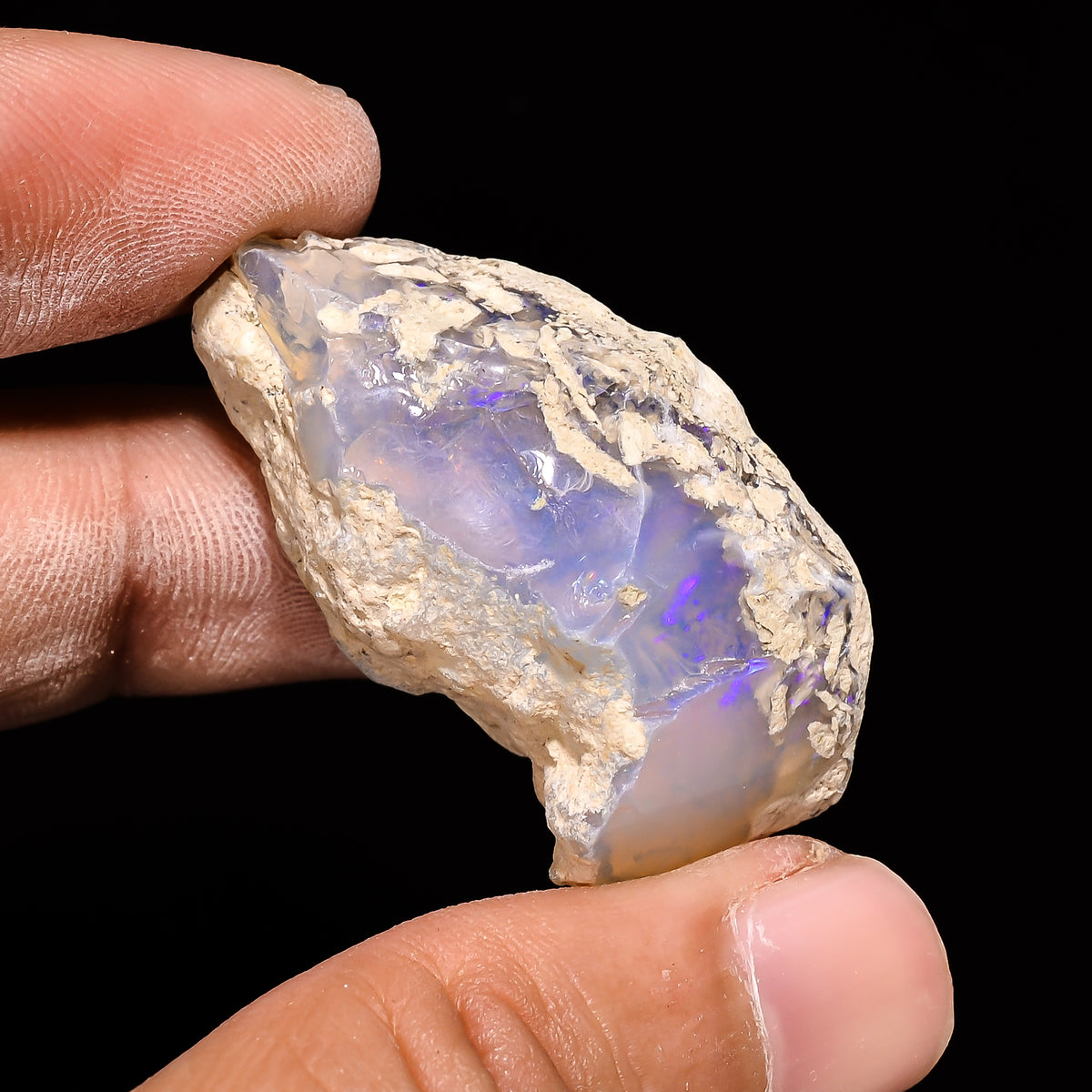 Dazzling Top Grade Quality 100% Natural Welo Fire Ethiopian Opal Fancy Rough Loose Gemstone For Making Jewelry 40X23X20 MM 58.1 Cts. KR14-56 Sunkarton