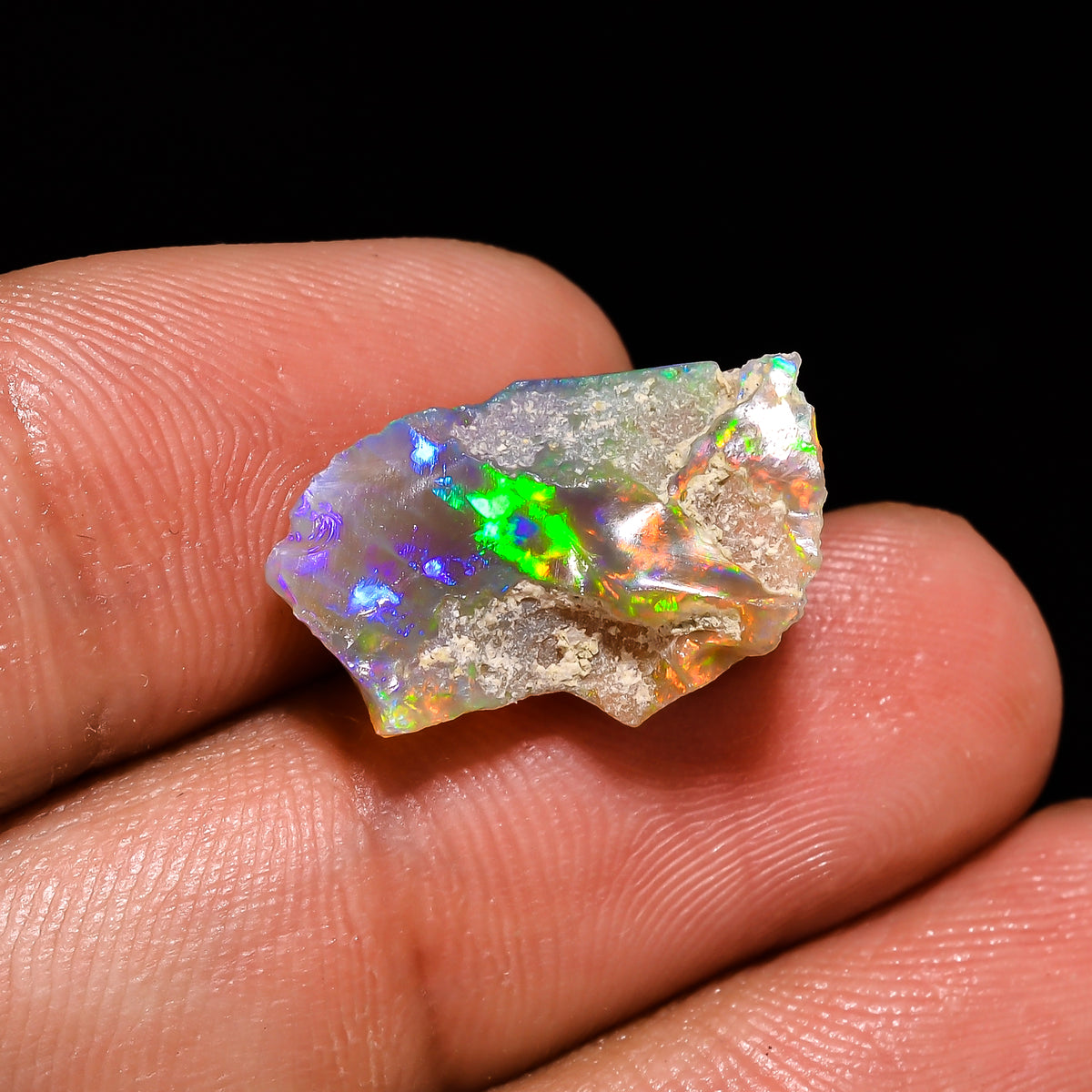 Excellent Top Grade Quality 100% Natural Welo Fire Ethiopian Opal Fancy Rough Loose Gemstone For Making Jewelry 18X11X9 MM 5.85 Cts. KR14-57 Sunkarton