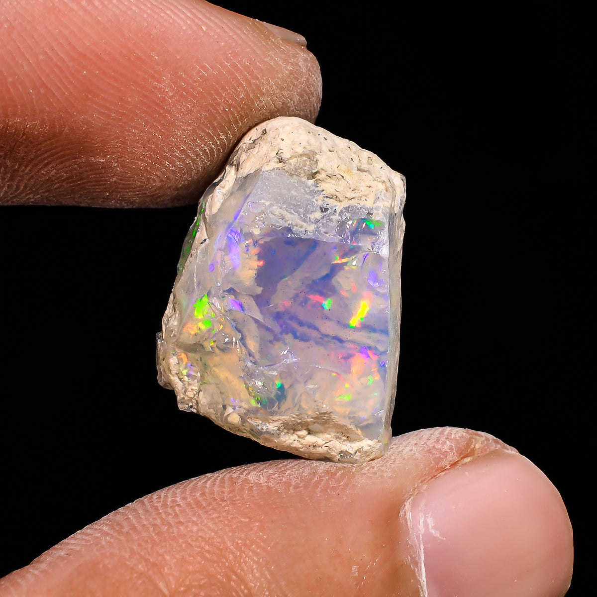 Dazzling Top Grade Quality 100% Natural Welo Fire Ethiopian Opal Fancy Rough Loose Gemstone For Making Jewelry 20X14X10 MM 10.6 Cts. KR14-6 Sunkarton