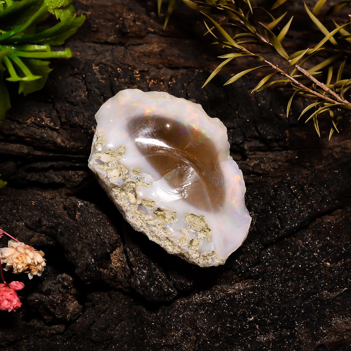 Incredible Top Grade Quality 100% Natural Welo Fire Ethiopian Opal Fancy Rough Loose Gemstone For Making Jewelry 33X23X14MM 45.2 Cts KR14-64 Sunkarton