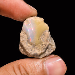 Mind Blowing Top Grade Quality 100% Natural Welo Fire Ethiopian Opal Rough Loose Gemstone For Making Jewelry 26X22X11 MM 24.35 Cts. KR14-66 Sunkarton