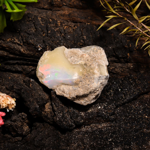 Mind Blowing Top Grade Quality 100% Natural Welo Fire Ethiopian Opal Rough Loose Gemstone For Making Jewelry 26X22X11 MM 24.35 Cts. KR14-66 Sunkarton