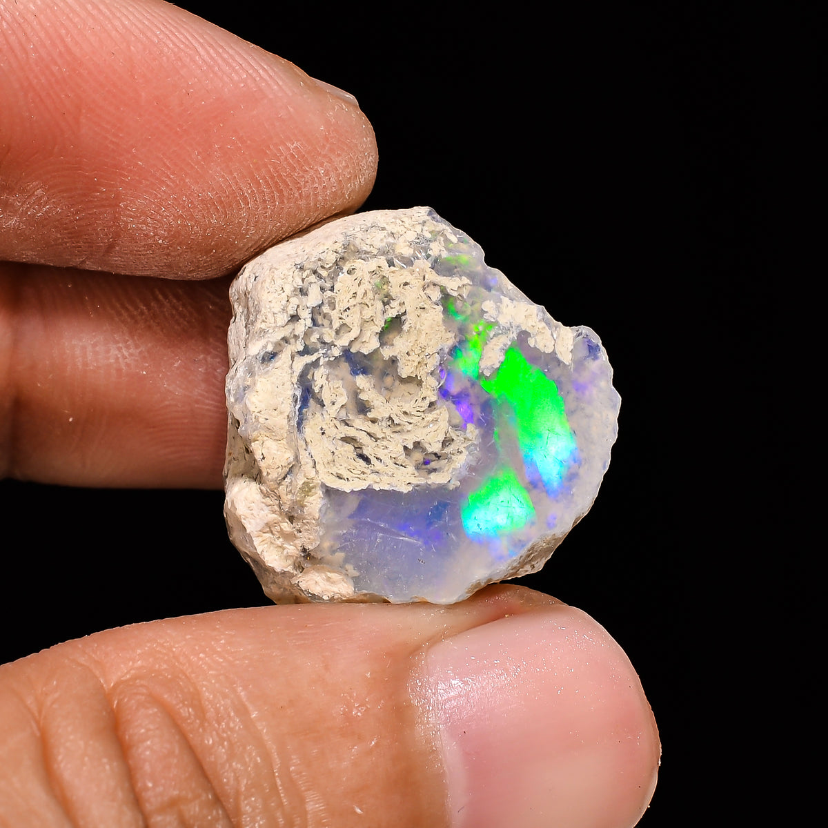 Outstanding Top Grade Quality 100% Natural Welo Fire Ethiopian Opal Rough Loose Gemstone For Making Jewelry 21X19X11 MM 17.05 Cts. KR14-67 Sunkarton