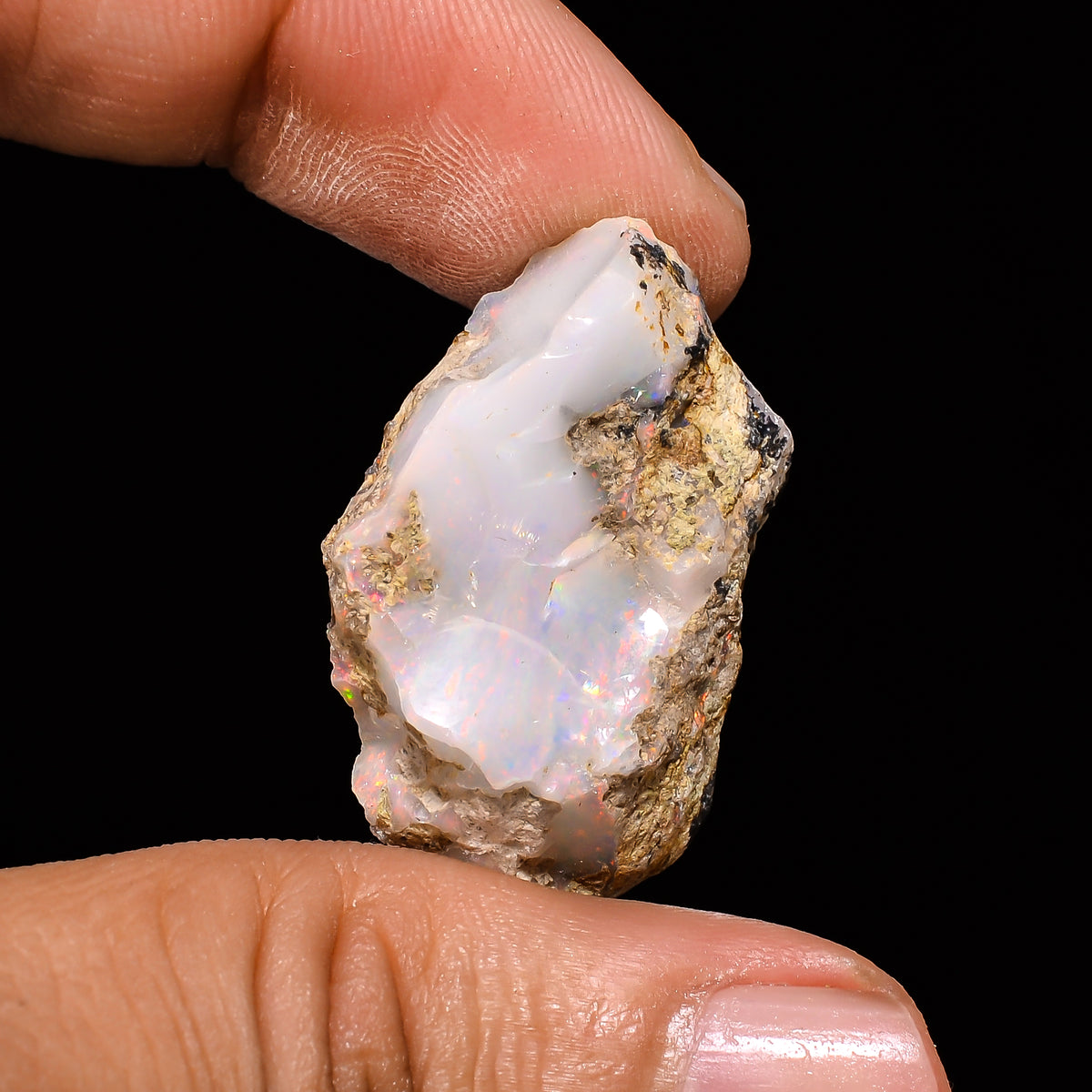 Superb Top Grade Quality 100% Natural Welo Fire Ethiopian Opal Fancy Rough Loose Gemstone For Making Jewelry 31X20X14 MM 32.7 Cts. KR14-69 Sunkarton